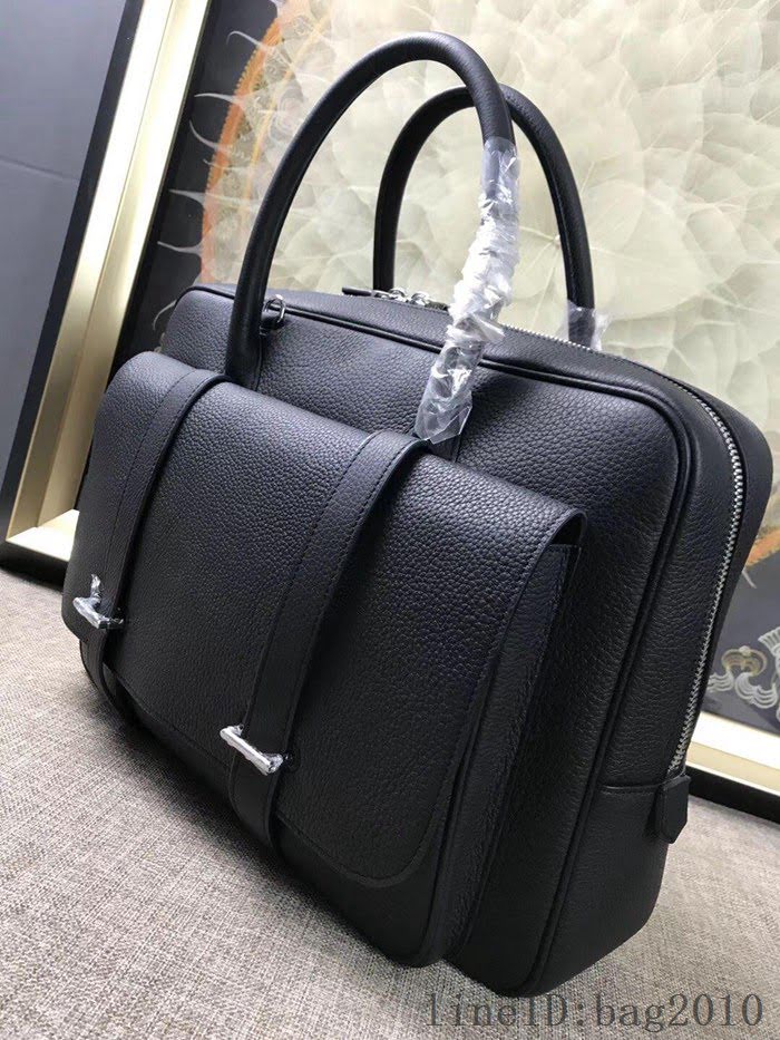愛馬仕HERMES H家 郵差包 男女插袋款 超大容量 進口原廠皮 黑色 可手提斜挎 出差必備單品  tdher1362